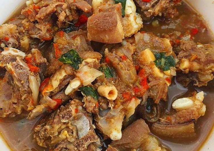 Cow Leg with sauce and Veggies