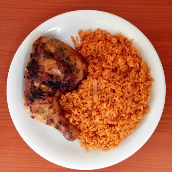 Jollof Rice + Grilled/fried Chicken